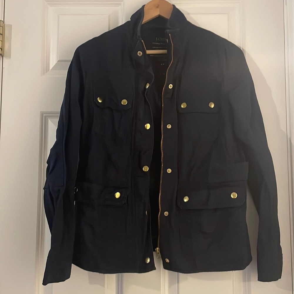 J Crew Navy Field Jacket-Size S